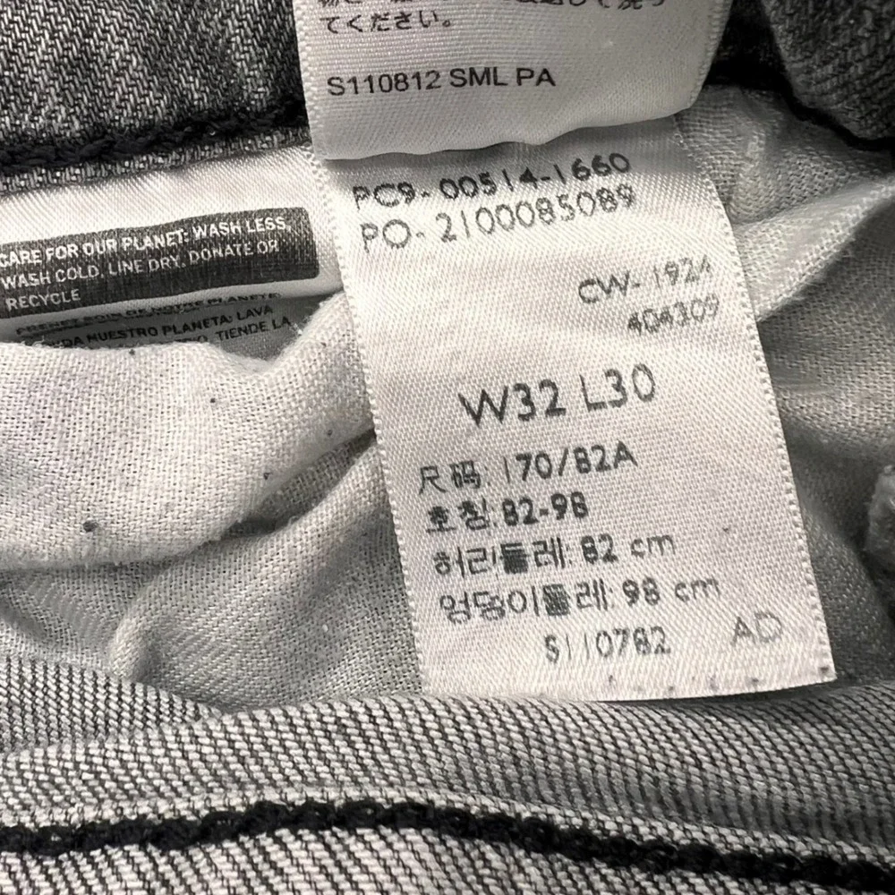 Levis 514 Straight Fit Jeans Light Gray Wash Denim Mens 32 Denim Relaxed‎
